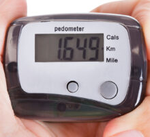 digital pedometer measures step count