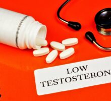 pill bottle and low testosterone message